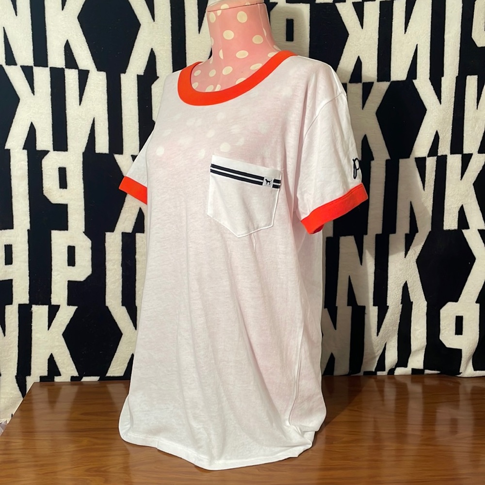 VS PINK RINGER TEE SHIRT NEW